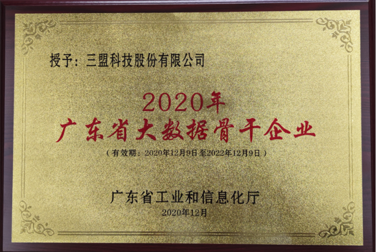 2020年廣東省大數(shù)據(jù)骨干企業(yè)
